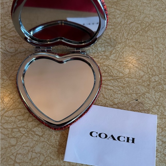 Coach Black Wristlet with Colorful Rainbow Detail & Coach Compact Mirror - Picture 5 of 5